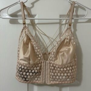 Victoria’s Secret bralette mesh champagne racerback size m